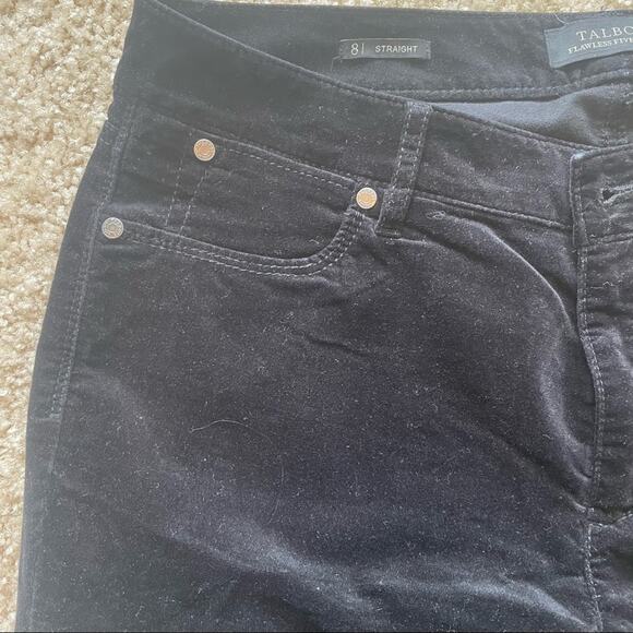 Talbots Velvet Black Pants Size 8 - Picture 5 of 12